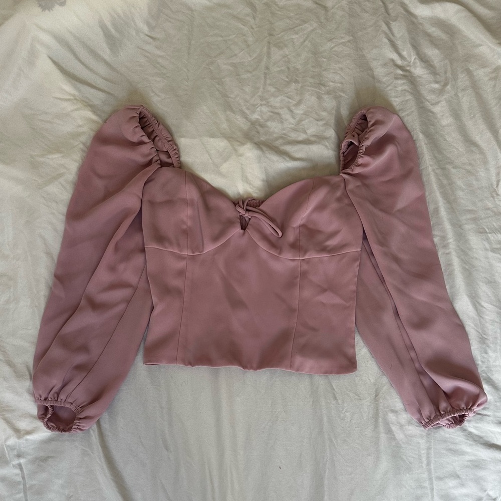 Aritzia Wilfred Novella Blouse in Dawn Pink